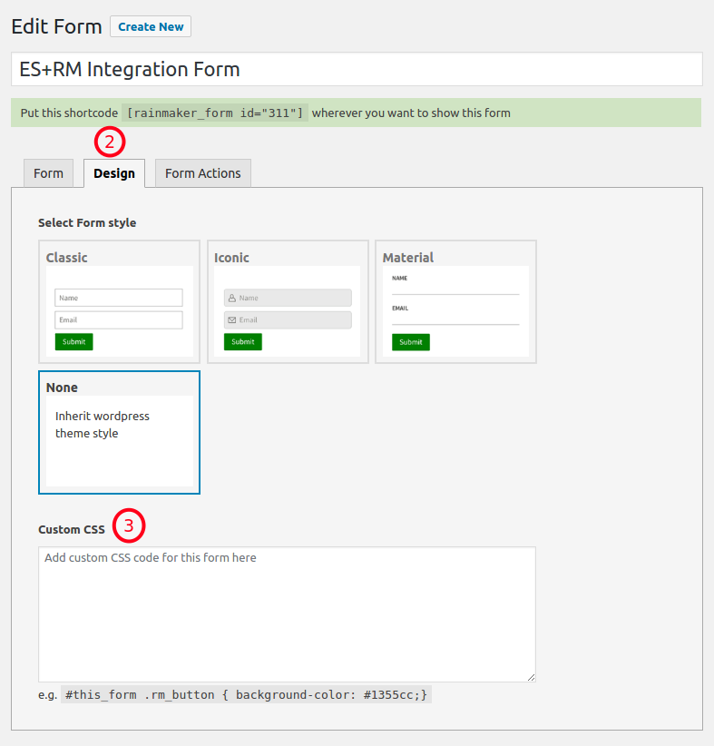 es rm form design css