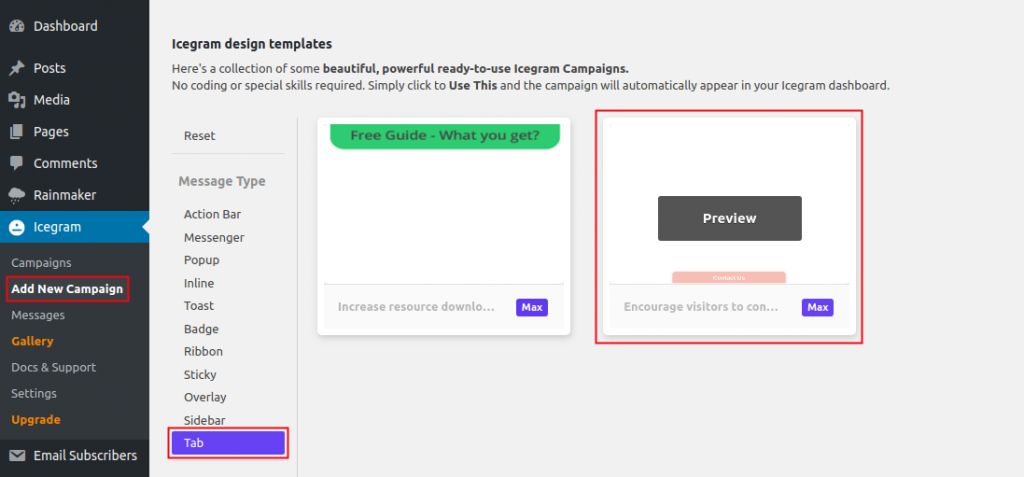 readymade-template-tab