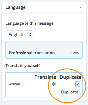 Duplicate message for translation