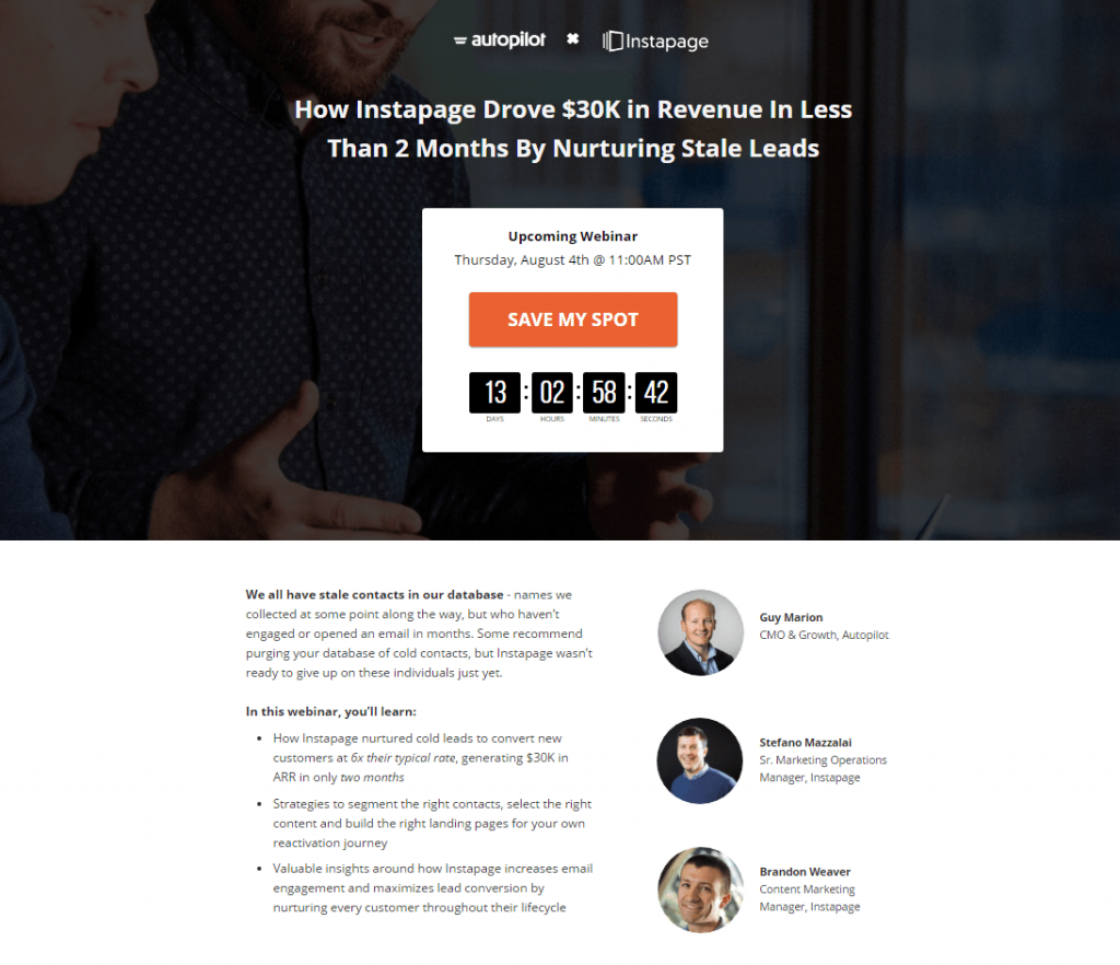 AutoPilot squeeze page