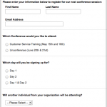 Registration form