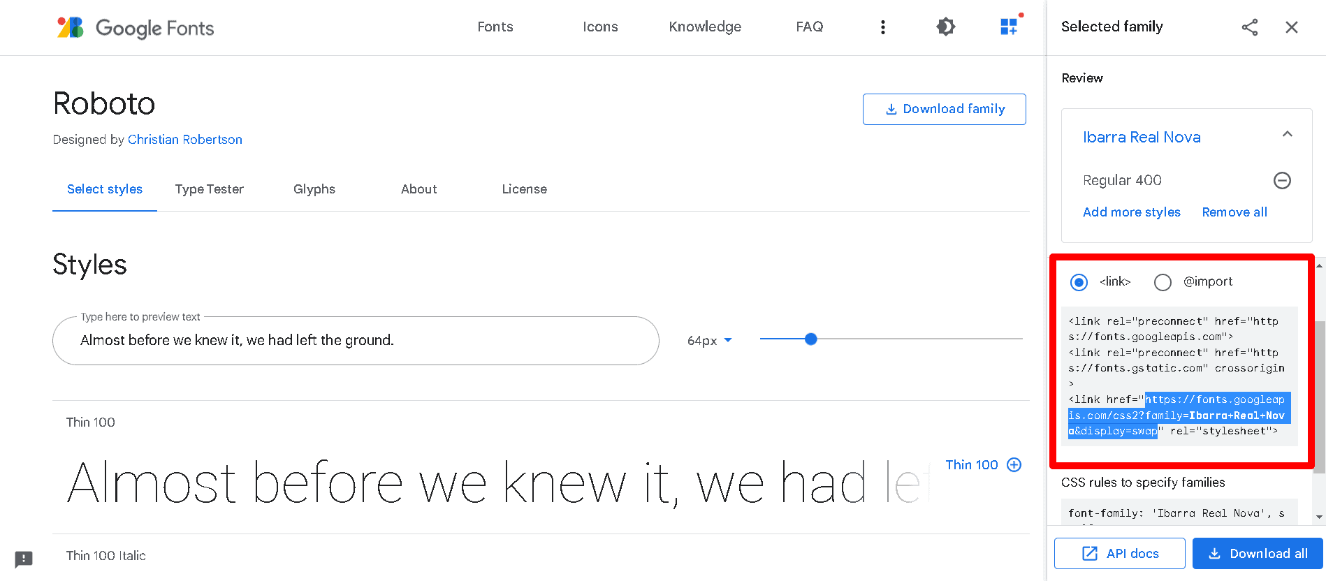 Google fonts