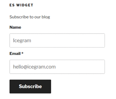 Email subscribers widget