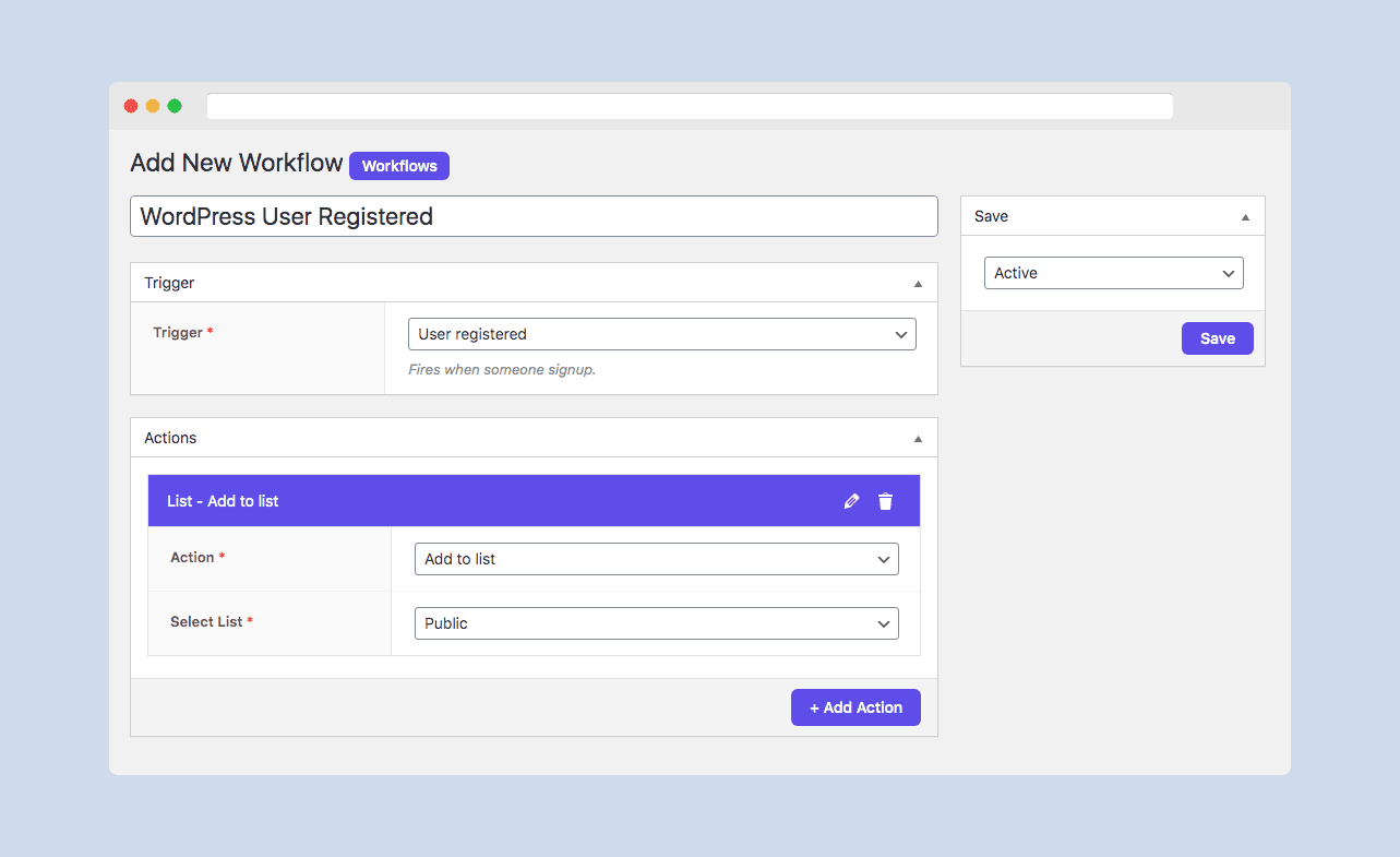 Add New Workflow