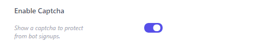Enable Captcha