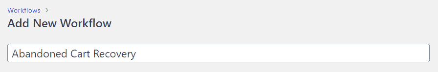 Workflow Title