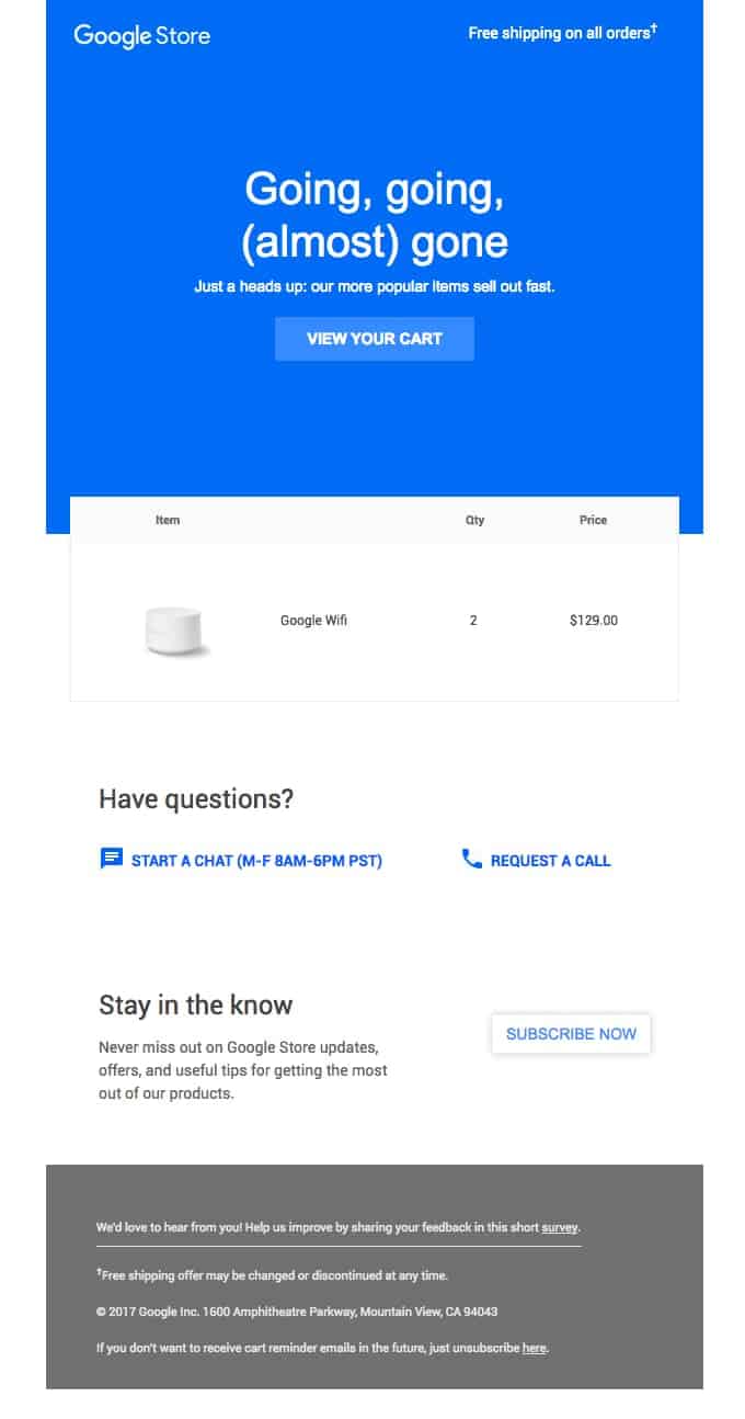 Google email sequence