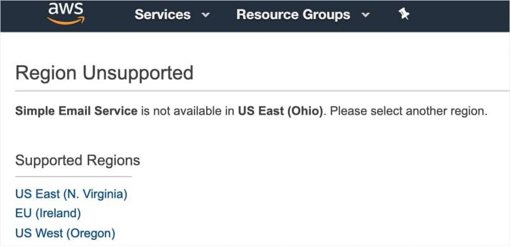Select your region