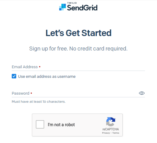 Create SendGrid account