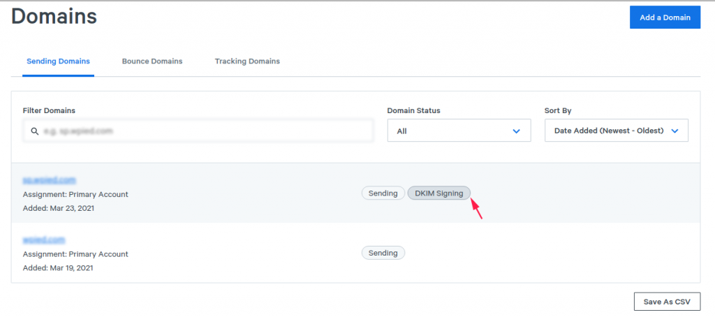 Confirm DKIM label