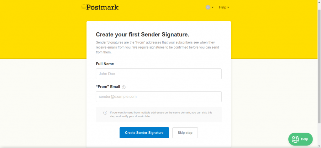 Create Sender Signature