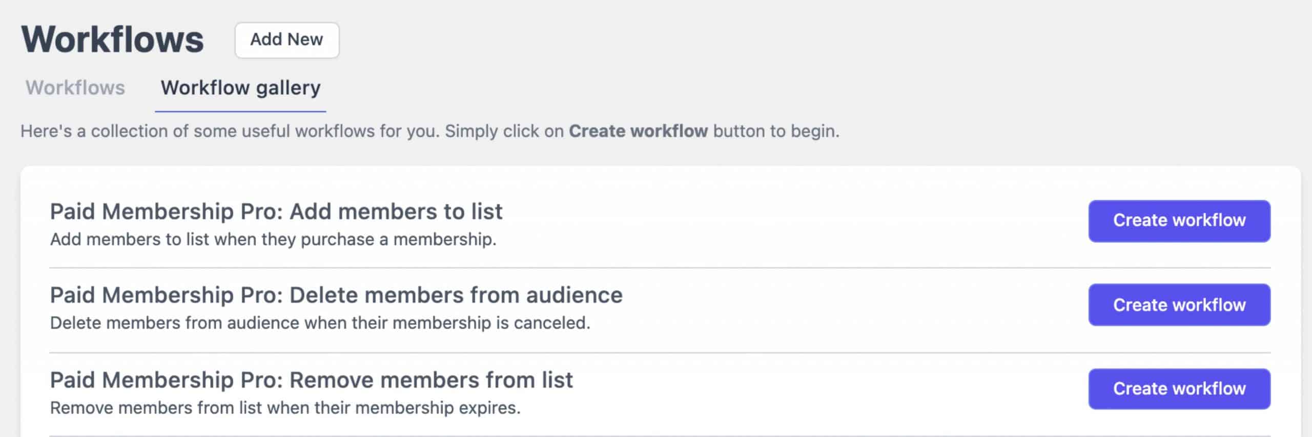 Email Subscribers and Paid Memberships Pro Workflows