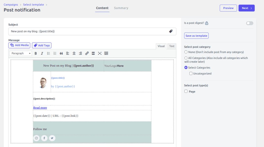 Email editor