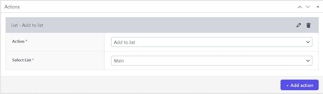 Add action