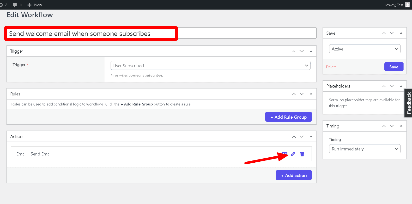  Welcome Email Settings
