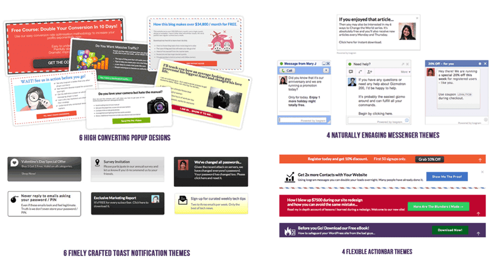effective exit-intent campaigns_engage message popups examples1