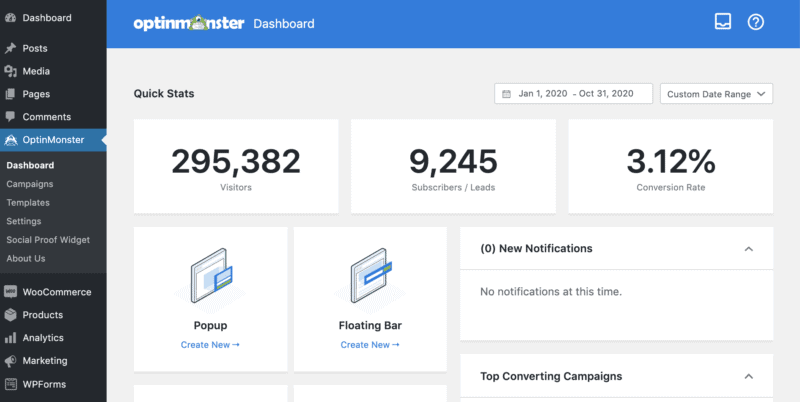 Optinmonster-dashboard